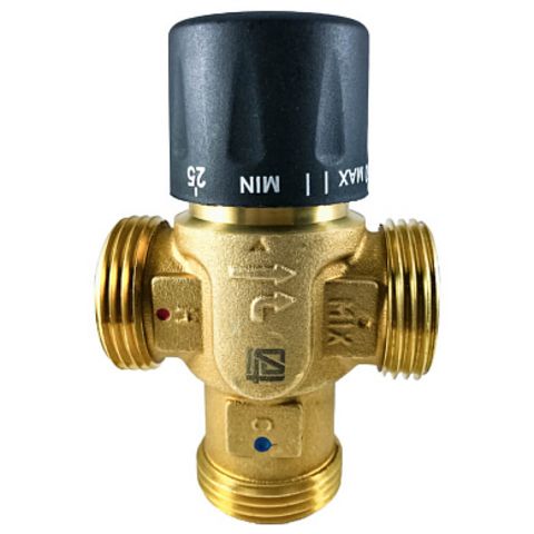 Термостатический смесительный клапан для систем отопления и ГВС STI 1" НР 25-50°С