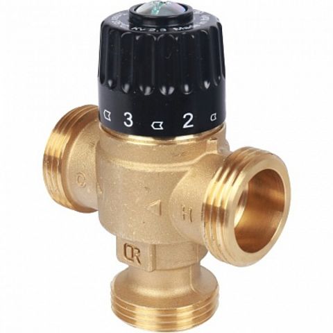 Термостатический смесительный клапан для систем отопления и ГВС STOUT 1" НР 30-65°С KV 2,3 SVM-0125-