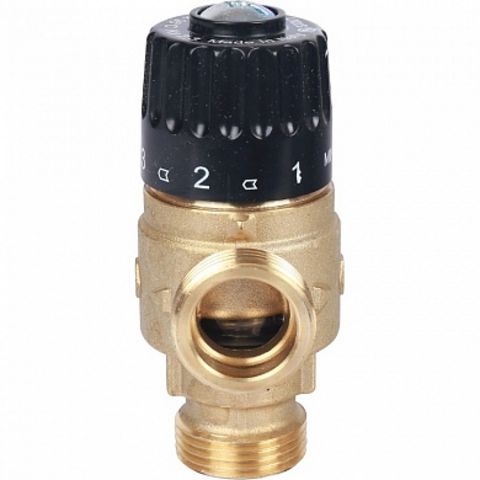 Термостатический смесительный клапан для систем отопления и ГВС STOUT 3/4" НР 30-65°С KV 2,3 SVM-012