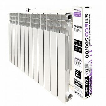  Биметаллический радиатор STI ECO RUS BM 500/80 12 сек. 