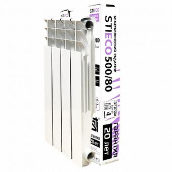  Биметаллический радиатор STI ECO RUS BM 500/80 4 сек. 