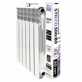  Биметаллический радиатор STI ECO RUS BM 500/80 6 сек. 