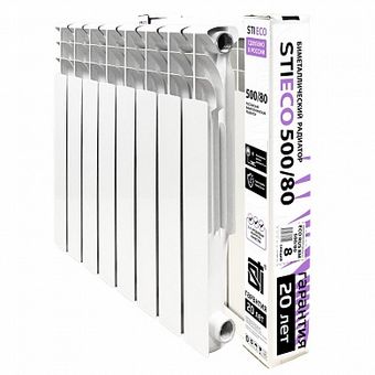  Биметаллический радиатор STI ECO RUS BM 500/80 8 сек. 