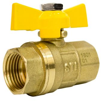  Кран шаровой газовый STI ГГ бабочка 15 