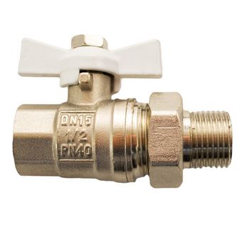  Кран шаровой STI накидная гайка бабочка 15 