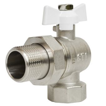  Кран шаровой STI накидная гайка бабочка угловой 20 