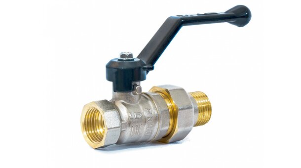  Кран шаровый латунный с американкой Ду-20 рычаг LD Pride 