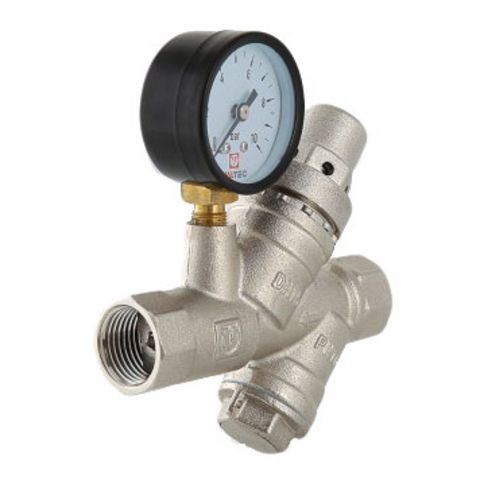 Подпиточный клапан с фильтром и манометром Valtec 1/2" VT.515.N.04