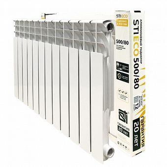  Радиатор алюминиевый STI ECO RUS AL 500/80 12 сек. 