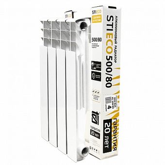  Радиатор алюминиевый STI ECO RUS AL 500/80 4 сек. 