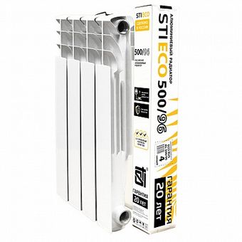  Радиатор алюминиевый STI ECO RUS AL 500/96 4 сек. 