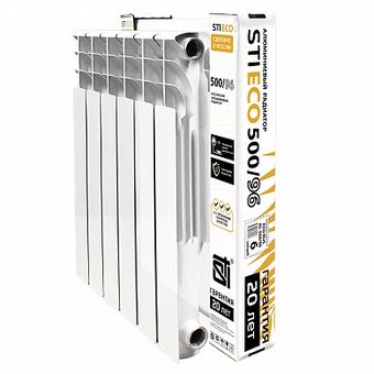  Радиатор алюминиевый STI ECO RUS AL 500/96 6 сек. 