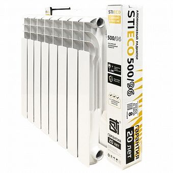  Радиатор алюминиевый STI ECO RUS AL 500/96 8 сек. 