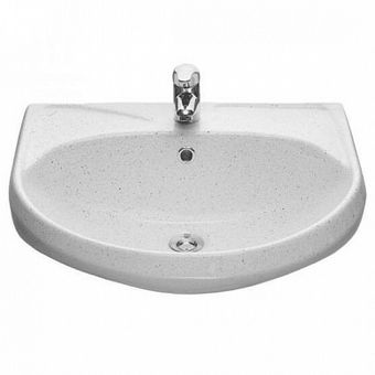  Умывальник Santeri  Вест крап на белом  (с переливом, без пьедестала) 