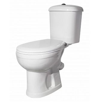  Унитаз-компакт ОК Дора Комфорт белый (арматура, гофра и сиденье, косой выпуск) 