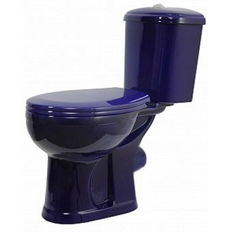  Унитаз-компакт ОК Дора Стандарт синий (арматура, гофра и сиденье, гориз. выпуск) 