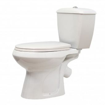  Унитаз-компакт ОК Элисса Комфорт белый (арматура, гофра и сиденье, косой выпуск) 