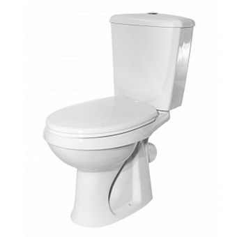  Унитаз-компакт ОК Элисса Оптима Стандарт белый (арматура, гофра и сиденье, косой выпуск) 