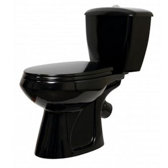  Унитаз-компакт ОК Элисса Стандарт черный (арматура, гофра и сиденье, косой выпуск) 