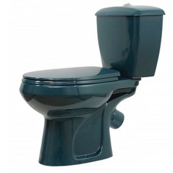  Унитаз-компакт ОК Элисса Стандарт зелёный (арматура, гофра и сиденье, косой выпуск) 