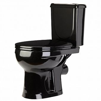  Унитаз-компакт ОК Ирида Стандарт черный (арматура, гофра и сиденье, гориз. выпуск) 