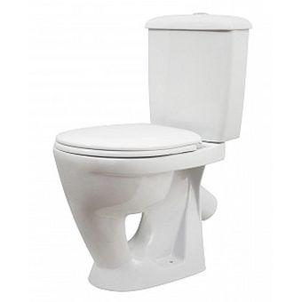  Унитаз-компакт ОК Радуга Стандарт белый (арматура, гофра и сиденье, косой выпуск) 