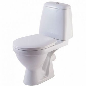  Унитаз-компакт Rosa Премьер белый (арматура и сиденье, горизонт. выпуск) 