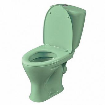  Унитаз-компакт Santeri Версия салатовый (арматура и сиденье, косой выпуск) 