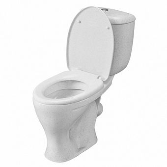  Унитаз-компакт Santeri Воротынский крап на белом (арматура и сиденье, косой выпуск) 