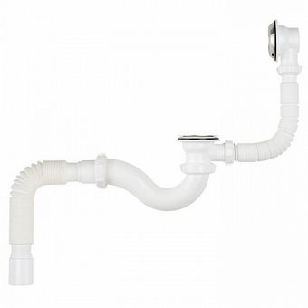  V150 Сифон для ванны с выпуском и переливом с гт 40х50 